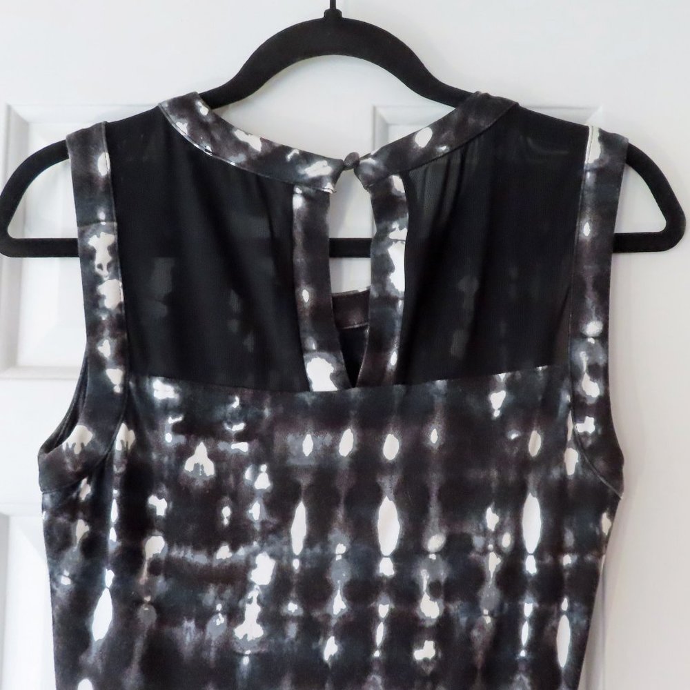 Cynthia Rowley Flare Dress Black & White Print Size S - Picture 2 of 6